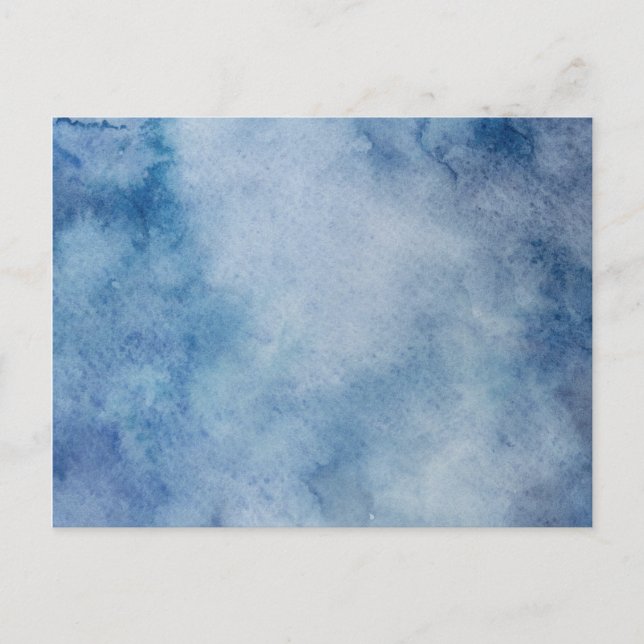 Blaue Aquarelltextur Postkarte (Vorderseite)