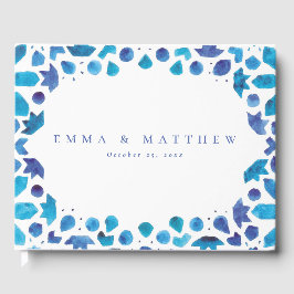 Blaue Aquarelltöne Gästebuch