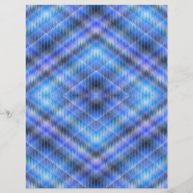 Blaue Argyle-Massen Scrapbook Papier Seiten (Vorne)