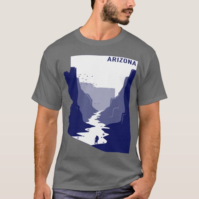 Blaue Arizona Oversized T-Shirt (Vorderseite)
