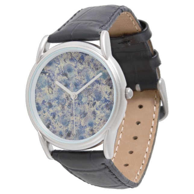 Blaue Armbanduhr (Schrägansicht)