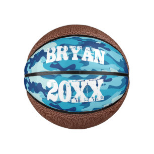 Blaue Armeetarnung individuell benannter Mini-Bask Mini Basketball