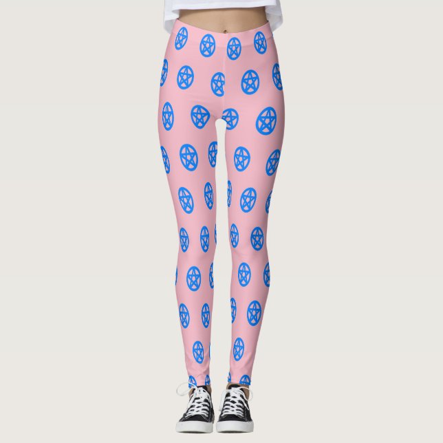 Blaue Atemwege Leggings (Vorderseite)