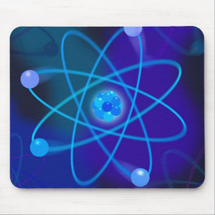 Blaue Atomstruktur Wissenschaft Mousepad