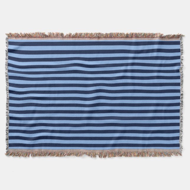 Blaue auf blauen Streifen Decke (Vorderseite)