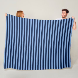 Blaue auf blauen Streifen Fleecedecke