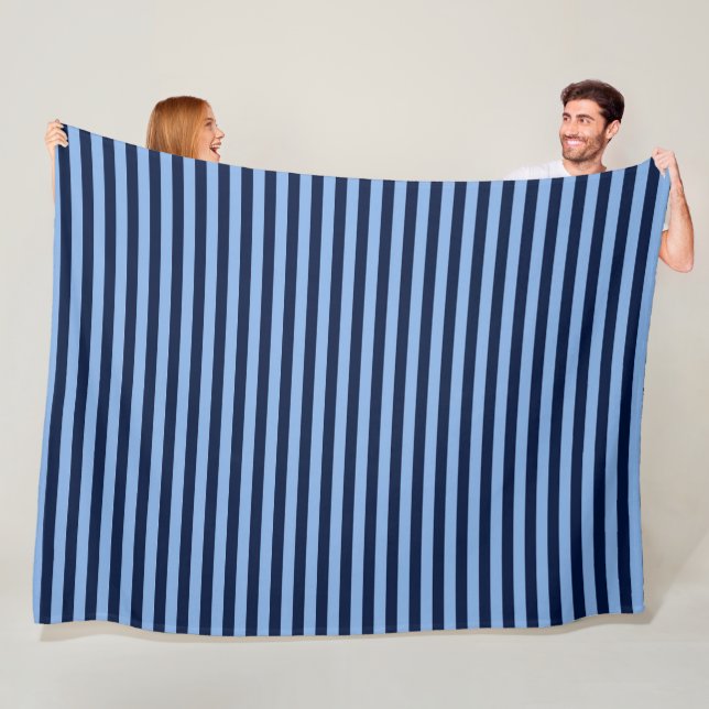 Blaue auf blauen Streifen Fleecedecke (Beispiel)