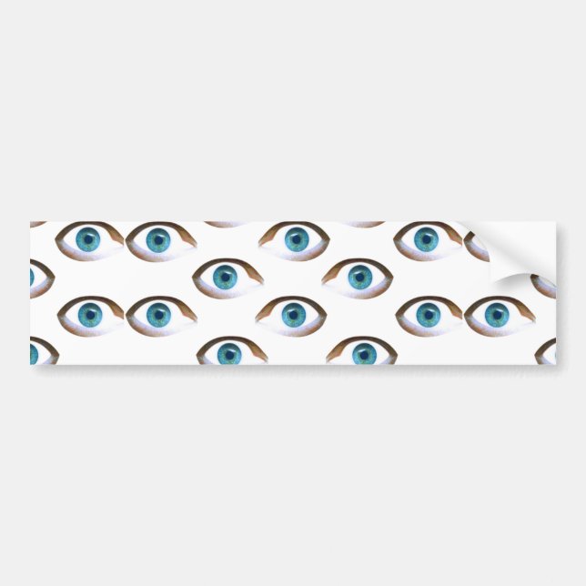 blaue Augen Autoaufkleber (Vorne)