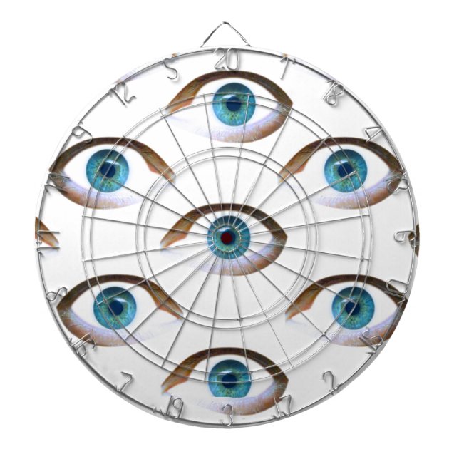 blaue Augen Dartscheibe (vorne)