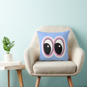 Blaue Augen Design 16x16 Kissen