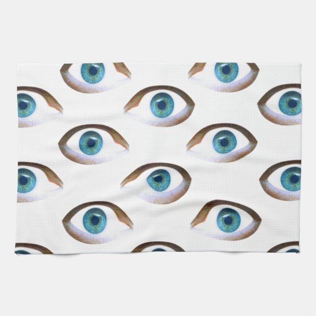 blaue Augen Geschirrtuch (Horizontal)