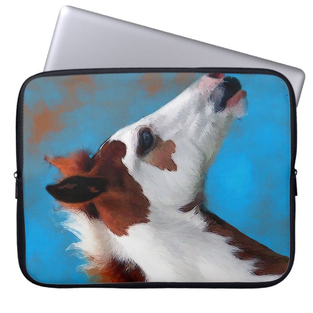 blaue Augen Laptopschutzhülle (Vorderseite)