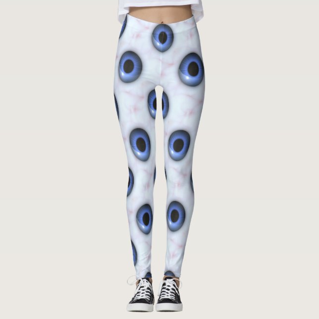 blaue Augen Leggings (Vorderseite)