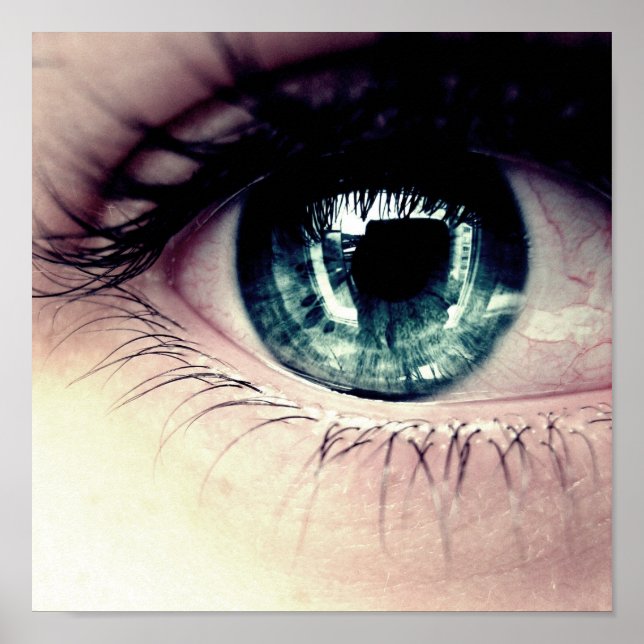 Blaue Augen Poster (Vorne)