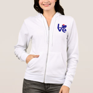 Blaue Australien-LOVE-Flagge Hoodie