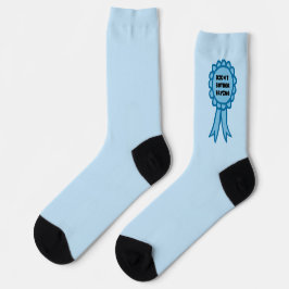 Blaue Auszeichnungs-Schleife Ohne Sich Anzustrenge Socken