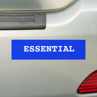 BLAUE Autoaufkleber, der das Wesentliche sagt
