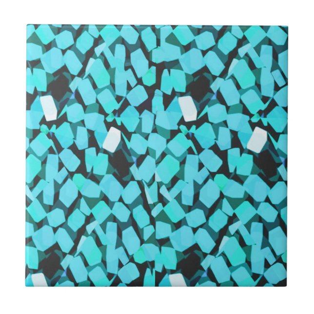 Blaue Avalanche Fliese (Vorderseite)