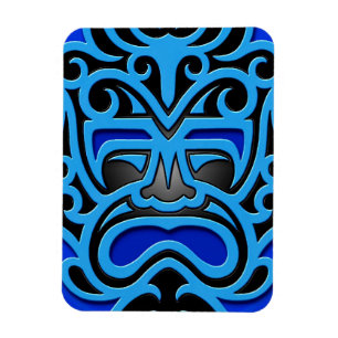 Blaue Aztekenmaske Magnet