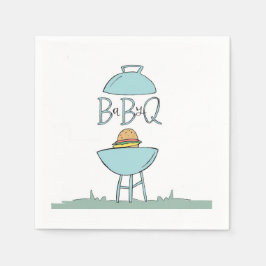 Blaue Baby-BBQ-Servietten Serviette