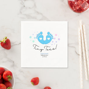 Blaue Babyfüße Kleine Zehen Serviette