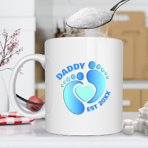 Blaue Babyfüße Tasse für Papa