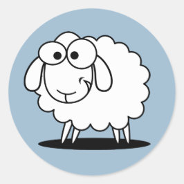 Blaue Babykleber Runder Aufkleber