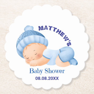 Blaue Babyparty, Baby Boy Shower Untersetzer