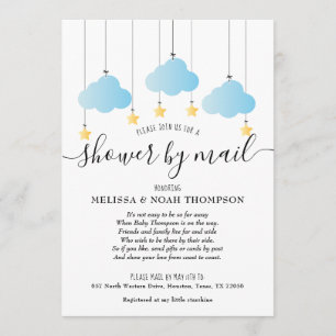 Blaue Babyparty per Post weit entfernte Sprinkle-F Einladung