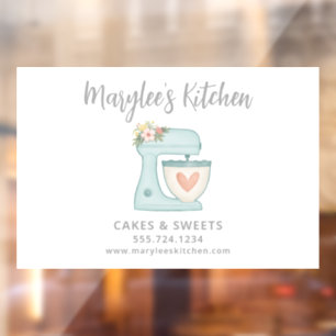 Blaue Bäckerei-Konditor-Geschäftsfensterfolie Fensteraufkleber