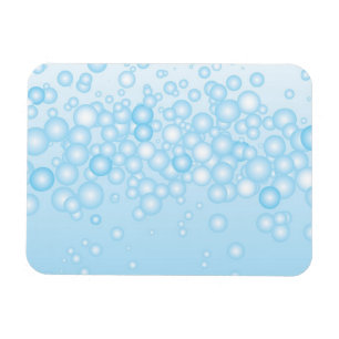 Blaue Bad-Blasen Magnet