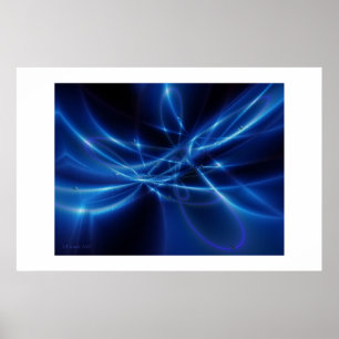 Blaue Bahnen Poster