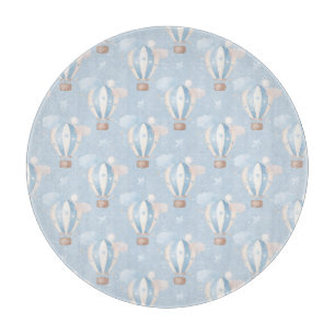 Blaue Balloons Muster Schneidebrett