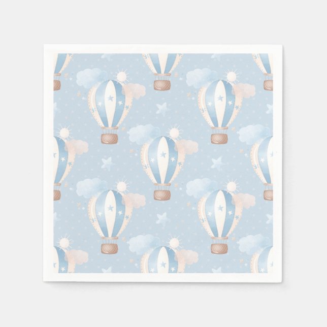 Blaue Balloons Muster Serviette (Vorderseite)