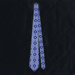 Blaue baltische Pattern-Krawatte Krawatte<br><div class="desc">Blaues traditionelles baltisches Muster</div>