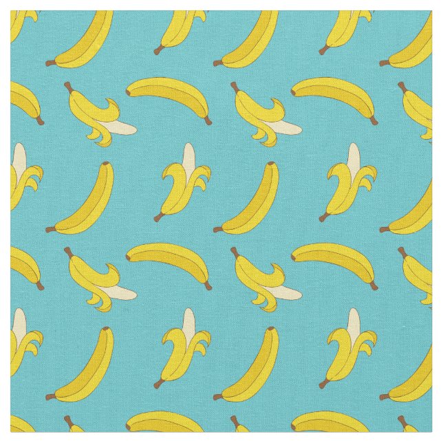 Blaue Bananen Stoff (Nahaufnahme)