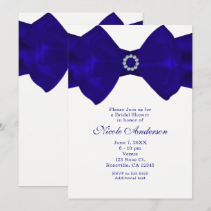 Blaue Band & Diamanten Elegante Einladungen