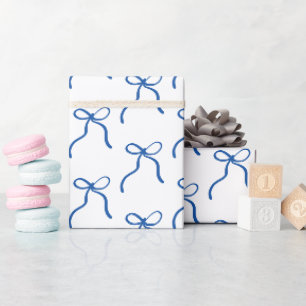 Blaue Band-Wasserfarbe Baby-Junge-Geschenk Geschenkpapier