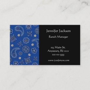 Blaue Bandana-Visitenkarten Visitenkarte