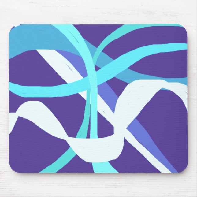Blaue Bänder Mousepad (Vorne)