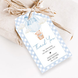 Blaue Bär kaum warten Baby Shower Favor Tags Geschenkanhänger