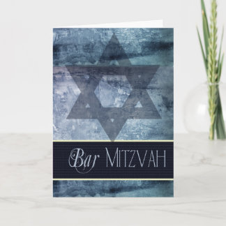 Blaue Bar Mitzvah Einladung