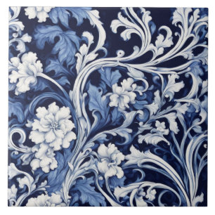 blaue Barockfliese Fliese