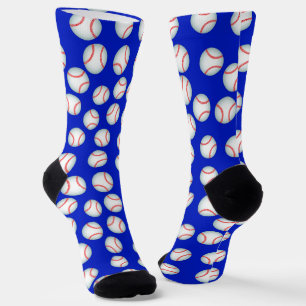 Blaue Baseball-Crew Socken