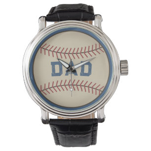 Blaue Baseball-Vater-Uhr Armbanduhr