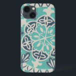 Blaue Batik-Fliese I Case-Mate iPhone Hülle<br><div class="desc">Mit Blumen</div>