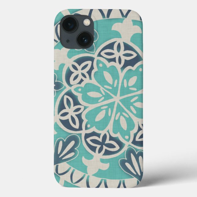 Blaue Batik-Fliese I Case-Mate iPhone Hülle (Rückseite)