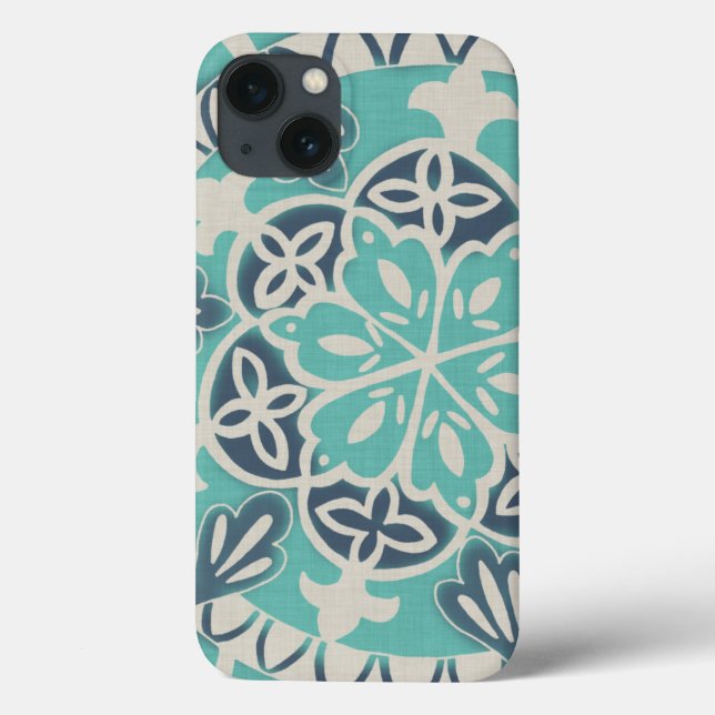 Blaue Batik-Fliese I Case-Mate iPhone Hülle (Rückseite)