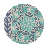 Blaue Batik-Fliese I