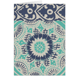 Blaue Batik-Fliese III